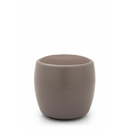 Connubia Calligaris Pouf CANDY CB/3307 Struttura P900 pe TORTORA OPACO Fodera 338 Rio ROSSO
