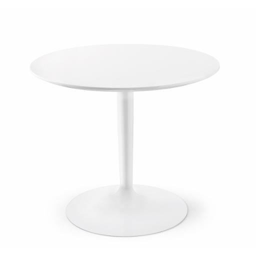 Connubia Calligaris CB/4005_P17W_P77_P77 <b> Tavolo Fisso Planet Cb/4005 Piano P17W Nob. Deco Nocciola Struttura P77 Mt. Cromato Gambe P77 Mt. Cromato </b>