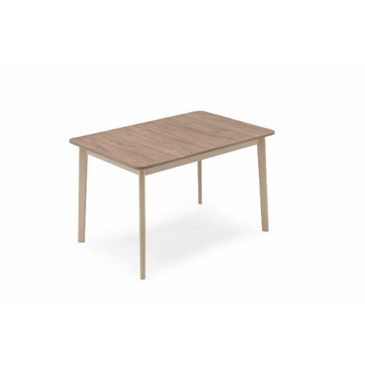Connubia Calligaris CB/4094-Q 90_P17W_P328_P94 <b> Tavolo Allungabile Dine Cb/4094-Q 90 Piano P17W Nob. Deco Nocciola Struttura P328 Lac. Nocciola op. Gambe P94 Lac. b.co  op. </b>