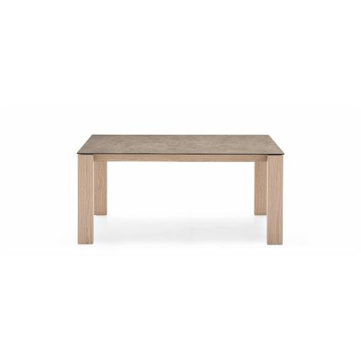 Connubia Calligaris CB/4069-LV 180_P321_P12_P12 <b> Tavolo Allungabile Sigma Glass Cb/4069-Lv 180 Piano P321 cer. (V) Piombo Struttura P12 Imp.Fin. Smoke Gambe P12 Imp.Fin. Smoke </b>