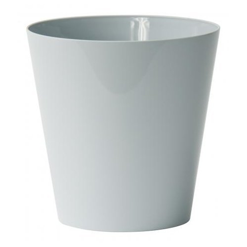 Euro 3 Plast 2577/N2 Coprivaso plastica 18 cm  3,1 lt Grigio cenere Clivo - Mitu