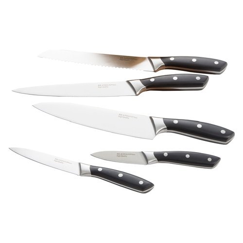 Brandani 54860 Set 5 Coltelli Forgiati manico nero