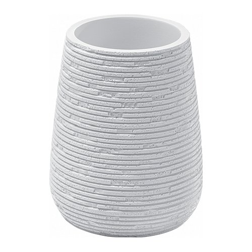 Bicchiere porta spazzolino Gedy GM98 02 GEMINI Bianco cemento