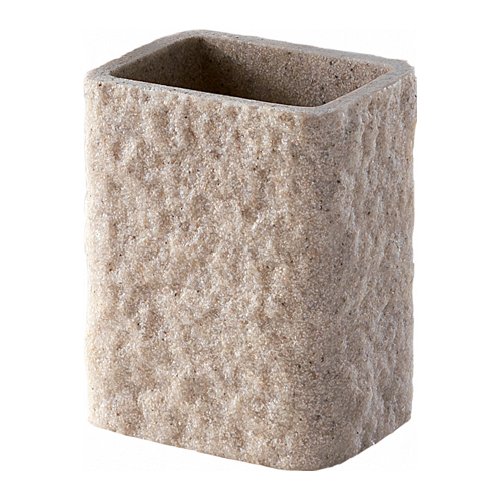 Bicchiere porta spazzolino Gedy AR98 03 ARIES Beige pietra