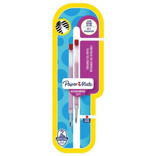 Set Di 8 Penne Cancellabili Con Ricariche (20 Mine) E Gomma, Punta 0,5 Mm, Design Animaletti Tea Party, Viola, Per Studenti - 2