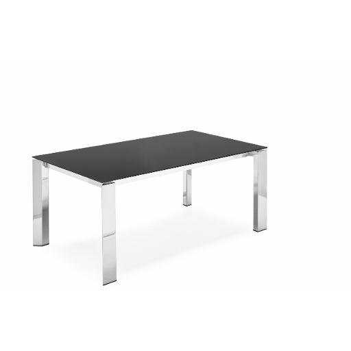 Connubia Calligaris CB/4088-MV 160_P321_P63_P15 <b> Tavolo Allungabile Gate Cb/4088-Mv 160 Piano P321 cer. (V) Piombo Struttura P63 Lac. Nero Lucido Gambe P15 Mt. Nero op. </b>