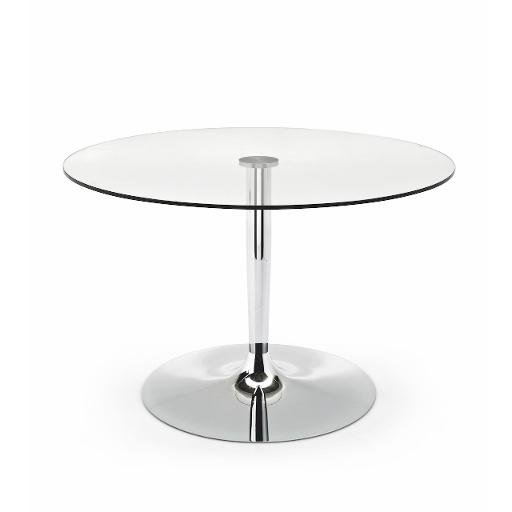 Connubia Calligaris CB/4005-V_GEW_P94_P94 <b> Tavolo Fisso Planet Cb/4005-V Piano Gew Vetro Temp. Serigrafato Extrachiaro Struttura P94 Mt. b.co  op. Gambe P94 Mt. b.co  op. </b>
