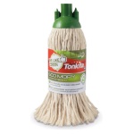 Tonkita - Mop con boccola prodotta al 100% con materiali di riciclo post-industriale e post consumo, certificati “ PLASTICA RICICLATA Materie prime secondarie”: compatta, resistente all’usura e all’azione degli agenti atmosferici. Mop con fettucce in fibre di cotone 100% riciclato e non trattato: morbide, di grande e rapida assorbenza e resistenti all’usura, adatte al lavaggio di tutti i tipi di pavimento, da quelli grezzi che richiedono più acqua come il cotto a quelli più delicati come il marmo