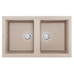 Elleci - Elleci Best 450 Standard G51 LGB45051, Lavello sottopiano, Rettangolare, Granitek, Beige, 2 ciotole, Rettangolare