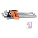 BETA - Serie 9 chiavi esagonali brugola piegate con estremità sferica Acciaio Brunito  -  96BP/SC9 