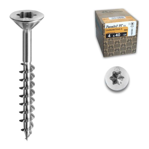 Viti legno Mustad PFACZP450500C8C PANEL VIT Cromo lucido