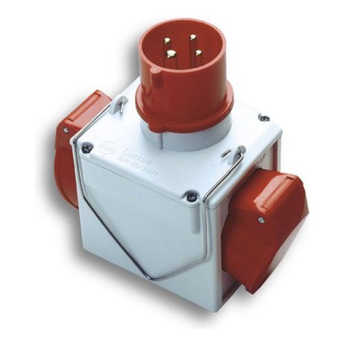 Adattatore Fanton 73111 con spina Cee 380V Rosso e Bianco