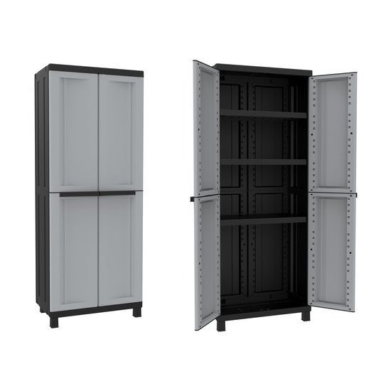Armadio plastica Terry 1002708 TWIST Black 2680 Grigio e Nero