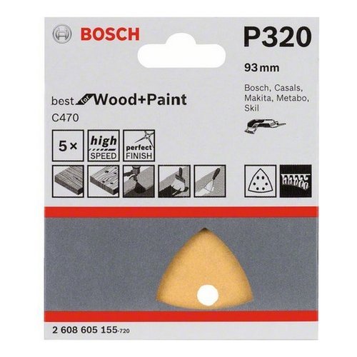 Set fogli abrasivi per multifunzione Bosch 2608900830