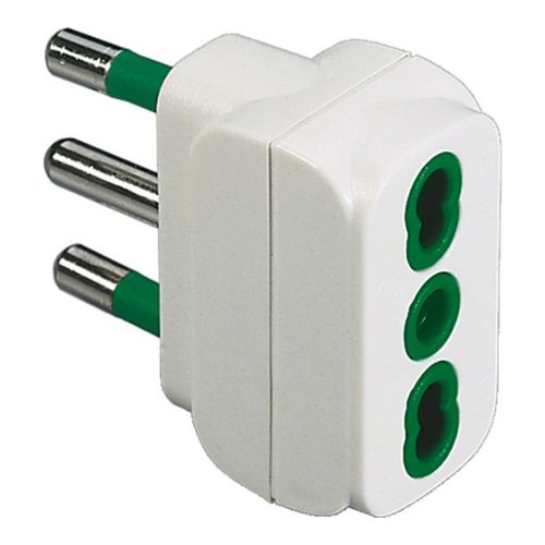 Adattatore Fanton 82110 con spina italiana 16A Bianco