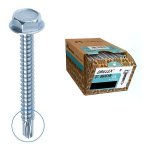 MUSTAD - Viti autoperforanti / autofilettanti per metallo Testa esagonale con collare  5,5X32 mm  Zincata Bianca  Drillex