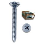 MUSTAD - Viti autofilettanti per metallo testa Svasata Piana Impronta Croce    3,9X16 mm  Zincata Bianca Mustad Autofilettante Scatola 500 pz