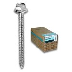 MUSTAD - Viti autofilettanti/automaschianti per profilati Testa esagonale con collare  6,3X100  mm  Cromo  lucido 