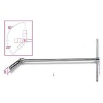 BETA - Chiave a T con bussola snodata tipo normale, per candele d’accensione Acciaio cromato - ISO 11168  -  959mm 20,8
