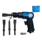 WALMEC - Scalpello pneumatico in alluminio verniciato 6,2 bar  Innesto D - valigetta - 4 scalpelli + molla bloccaggio