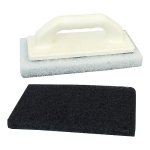 PAVAN - Frattone per pulizia piastrelle 250 x 120 mmSupporto in materiale plastico con abrasivo due colori - fissaggio con velcro