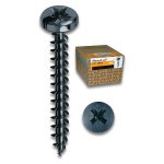 Viti legno Mustad PVACZC400250KNC PANEL VIT Zincato nero