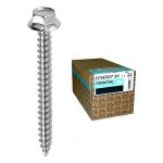 MUSTAD - Viti autofilettanti per edilizia Testa esagonale con collare  6,5X060  mm  Cromo  lucido 