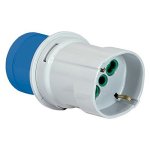 FANTON - Adattatore industriale  con spina CEE 2P+T 16A CEE blu Bbipasso italo/tedesche 2P+T 16A 220-230 V Blu/bianco 73100