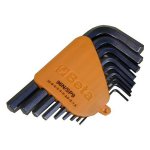 BETA - Serie 9 chiavi esagonali brugola piegate  Acciaio brunito - ISO 2936  -  96N/SC 9 