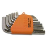 BETA - Serie 9 chiavi esagonali brugola piegate  Acciaio cromato - ISO 2936  -  96/SC 9 .