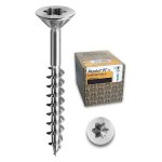 MUSTAD - Viti per legno filetto parziale testa Svasata Piana Impronta Torx   4,0X030 mm  Cromo  lucito 