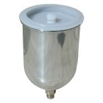 WALMEC - Serbatoio alluminio per aerografi superiori 500 cc  OM - OM Green - UR/S Plus - 9011 - 6011