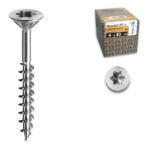 MUSTAD - Viti per legno filetto parziale testa Svasata Piana Impronta Croce  4,5X040 mm  Gialla 