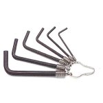 BETA - Serie di 6 chiavi maschio esagonale piegate  Acciaio brunito - ISO 2936  -  96N/ST 6 