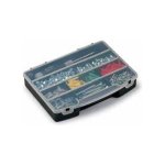 Terry - Organizer portaminuteri con 10 scomparti e coperchio trasparente 245 x 480 x 40 mm Plastica alta resistenza agli urti Pro Organizer