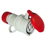 FANTON - Presa mobile industriale CEE diritta 3P+T 16A  6h IP67 380-415V Rosso/bianco 71144