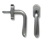 GHIDINI - Maniglia martellina DK per finestre anti-ribalta  Q7 x 35/40 mm Ottone Cromo satinato Uno