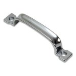 GHIDINI - Maniglietta Fissa scannellata  Zalor (lega di zinco, alluminio e magnesio) Cromo lucido 