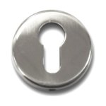 GHIDINI - Bocchetta tonda foro Yale  Ottone Cromo satinato Milena