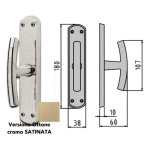 GHIDINI - Maniglia cremonese per finestre su placca Gioco Ez Ottone Ottone satinato Milena