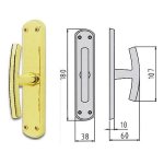 GHIDINI - Maniglia cremonese per finestre su placca Gioco Ez Ottone Ottone lucido verniciato Milena