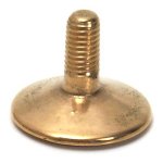 GHIDINI - Piedino con attacco filettato D. 40 mm - Filetto 10 MA Ottone Lucido