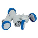 Adattatore Fanton 73120 spina CEE 220V Blu e Bianco