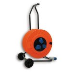 FANTON - Prolunga industriale CEE con avvolgicavo Golia 30 mt 3G2,5 H07RN-F 2P+T 16A 200-250V 6h IP44 2P+T 16A 200-250V IP44 (x3) Arancio / blu 12128