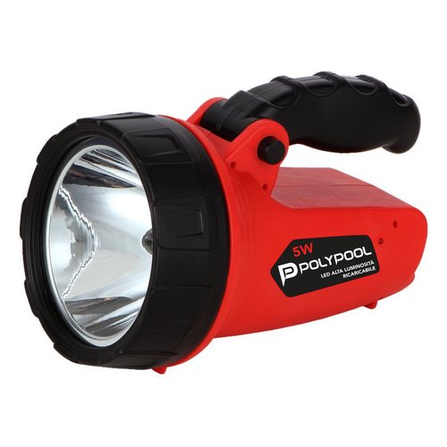 Torcia faro portatile ricaricabile Poly Pool PP3172 Rosso e Nero