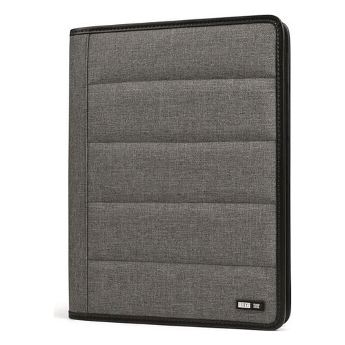 NIJI ITALIANA Portablocco Bicolore A4 - Grigio Scuro Con Tasca Interna