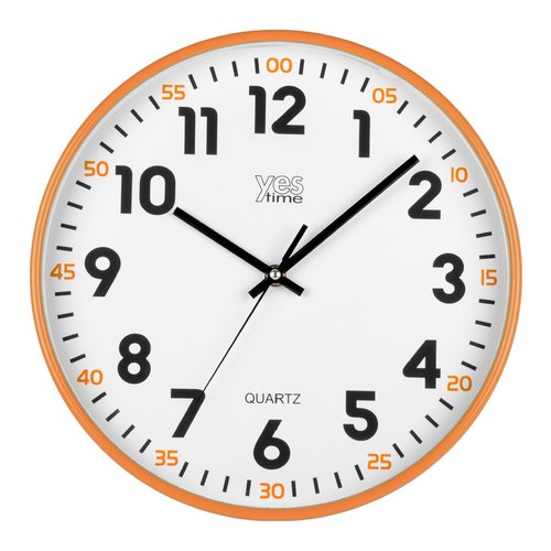 Orologio da parete Lowell 00720YO YES TIME Arancio