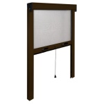 IRS - Zanzariera Standard Sottile avvolgibile per finestra Marrone 140 - 100 cm x 170 - 20 cm