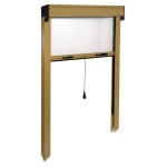 IRS - Zanzariera Standard Sottile avvolgibile verticale per porta Bronzo 140 - 100 cm x 250 - 20 cm