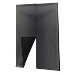 IRS - Zanzariera adesiva attaca&stacca per porte Nero 140 cm x 250 cm